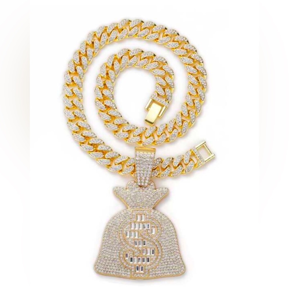 Dollar Bag Pendant Necklace